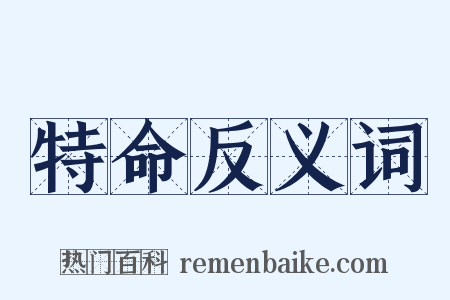 特命反义词是什么意思的图片